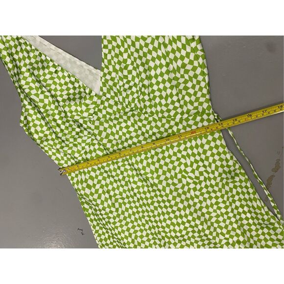 Peppermayo NWT Audrey Vintage Slip Dress in Lime Check, Size 6, MSRP $75 - Picture 14 of 14